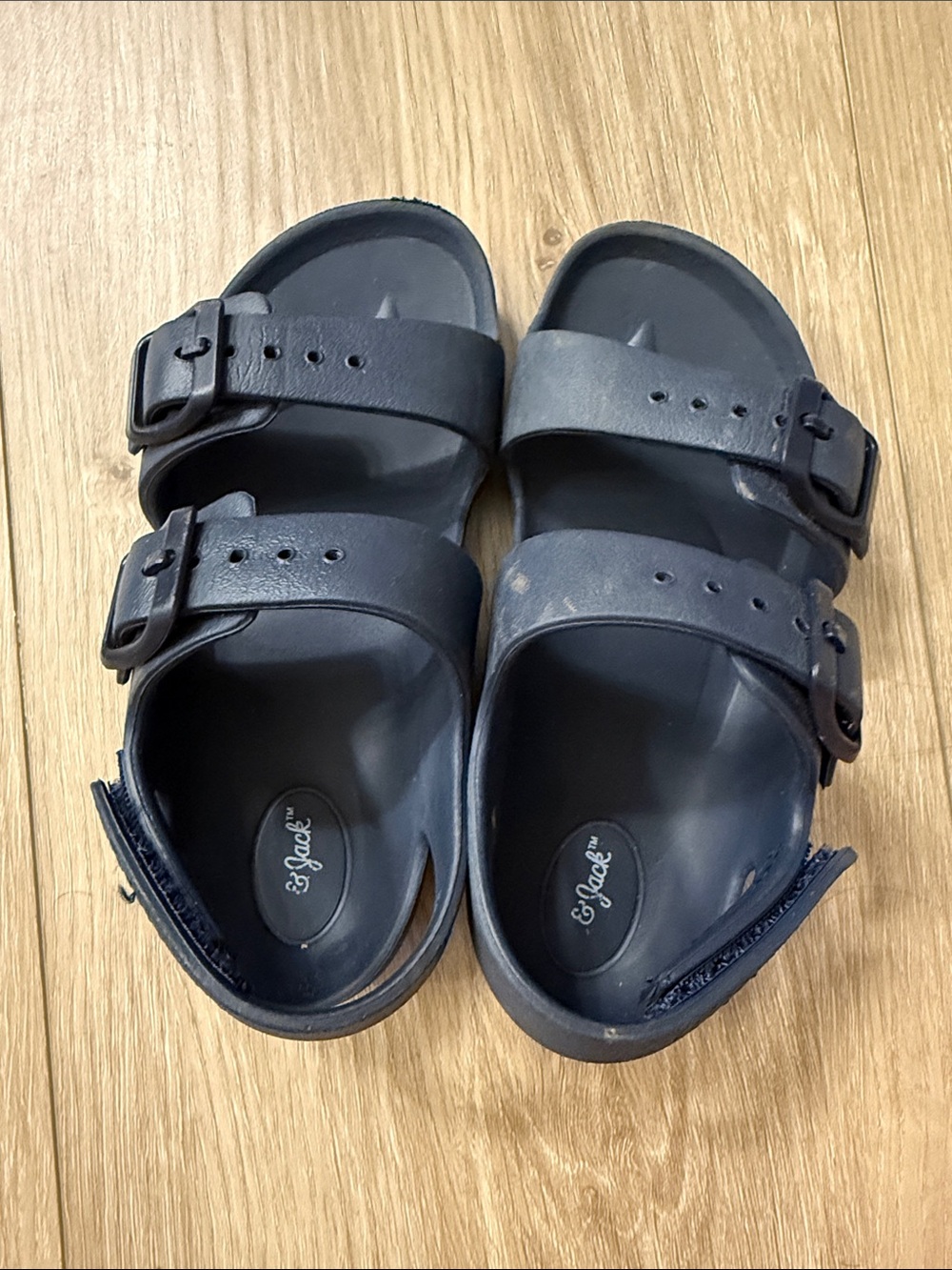 Cat & Jack Navy Blue Double-Buckle Kids Sandals
